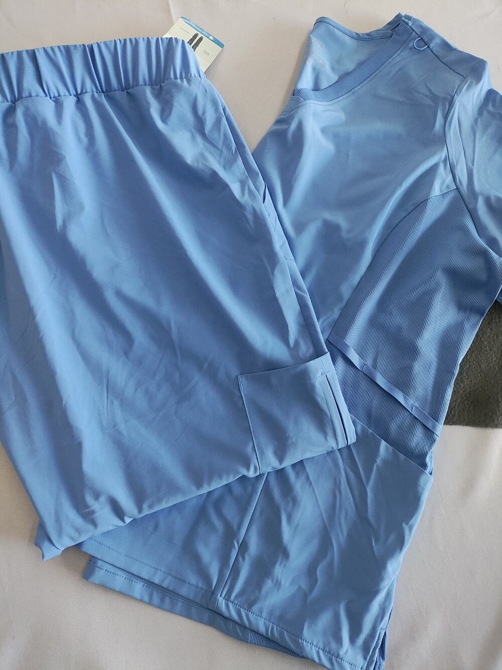 Hanes Scrub Set Women's Top 2XL pants 2XL Sky Blue Comfort Fit Nursing